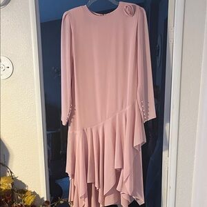 Ursula of Switzerland Soft Pink Asymmetrical Dress